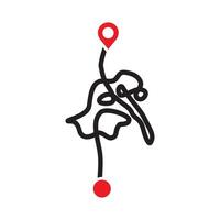 map with a red location vector