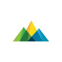 three overlapping mountains vector
