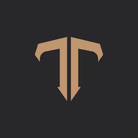 consisting of two mirrored 'T' shapes vector