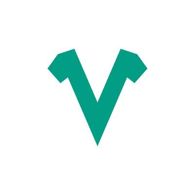 letter 'V' with arrow like extensions