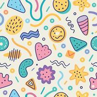seamless pattern retro white background vector