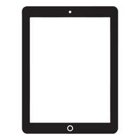 Simple Tablet Computer Icon Silhouette vector