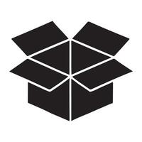 Open Box Silhouette for Shipping and Delivery vector