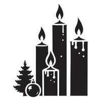 Symbolic Silhouette of Advent Candles vector