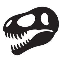 Dinosaur Skull Silhouette design Illustration vector