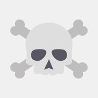 Icon skull. Traditional tattoo elements. Icon in flat style. vector