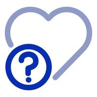 Heart Query Icon Concept vector