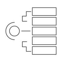 A black and white drawing of a computer vector