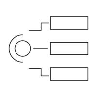 A diagram of a tree with three branches vector