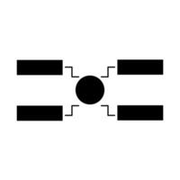 A black and white image of a black and white square vector