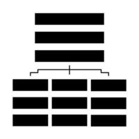 A black and white image of a tree with a single line vector