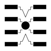 A black and white image of a diagram of a maze vector