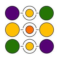 A diagram of four circles with different colors vector