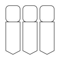 Printable bookmarks template vector