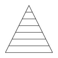 A pyramid with three levels of levels vector