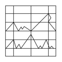 A graph with lines and arrows in it vector