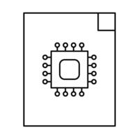 A computer chip icon on a white background vector