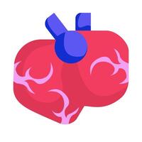 Heart icon in cartoon style on white background vector