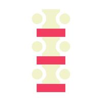 A stack of three different colored balls on top of each other vector