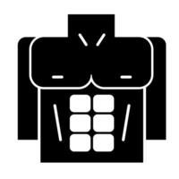 Muscle chest icon isolated on white background vector