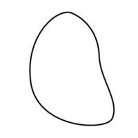 A drawing of a large egg with a line drawn around it vector