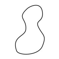 A line drawing of a person with a long nose vector