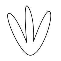 A drawing of a hand with a single finger vector