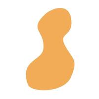 A yellow and orange shape with a curved line vector