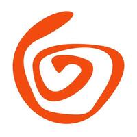 The logo for the company is orange and white vector