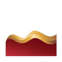 A red and gold wave on a white background vector