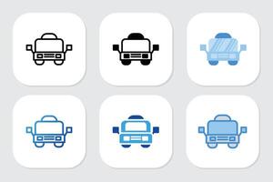 car icon with various design style vector