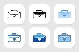 Briefcase icons with various design vector