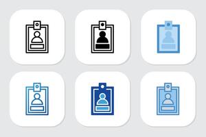 Id Card icons with various design vector
