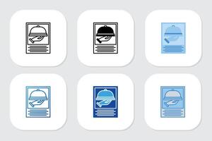 menu icons with various design style vector