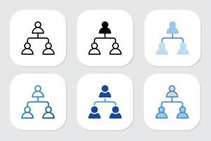 Teamwork icons with various design style vector