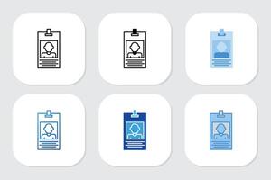 id card icon with various design style vector