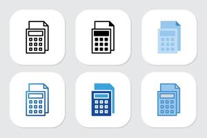 Calculator icons with various design vector