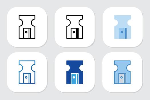 Pencil Sharpener icons with various design style vector
