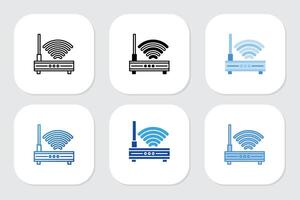 router icons with various design style vector