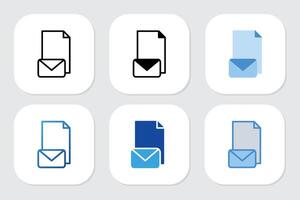 Envelope icons with various design vector