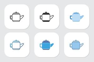 kettle icons with various design styles vector
