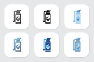 fire extinguisher icons with various design styles vector