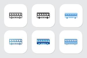 bus icon with various design style vector