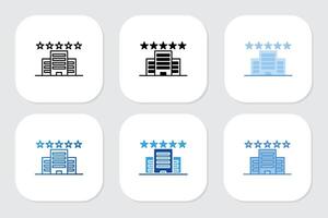 five stars icons with various design styles vector