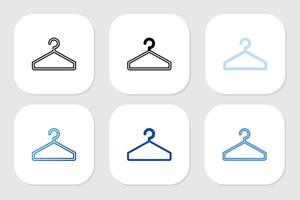 hanger icons with various design styles vector
