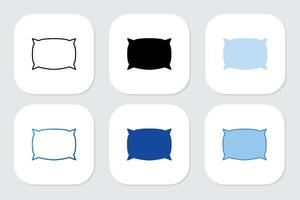 pillow icons with various design styles vector