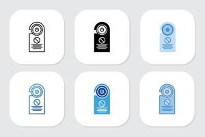 do not disturb icons with various design styles vector