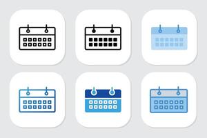 Calendar icon with various design vector