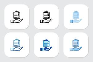 clipboards icon with various design style vector