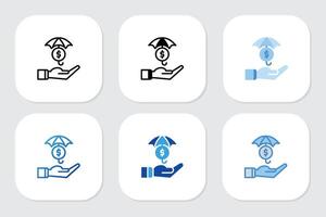 save money icon with various design vector